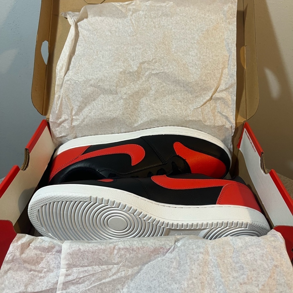 Nike Ebernon Low Black/Habanero Red-White Sneaker Men's Shoe Size 11 AQ1775 004 - Picture 11 of 12
